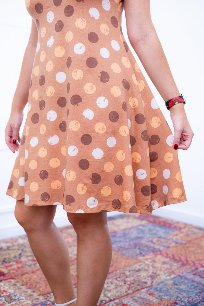 Vestido Melissa - Gola Redonda Acinturado em Viscolycra Aquarela