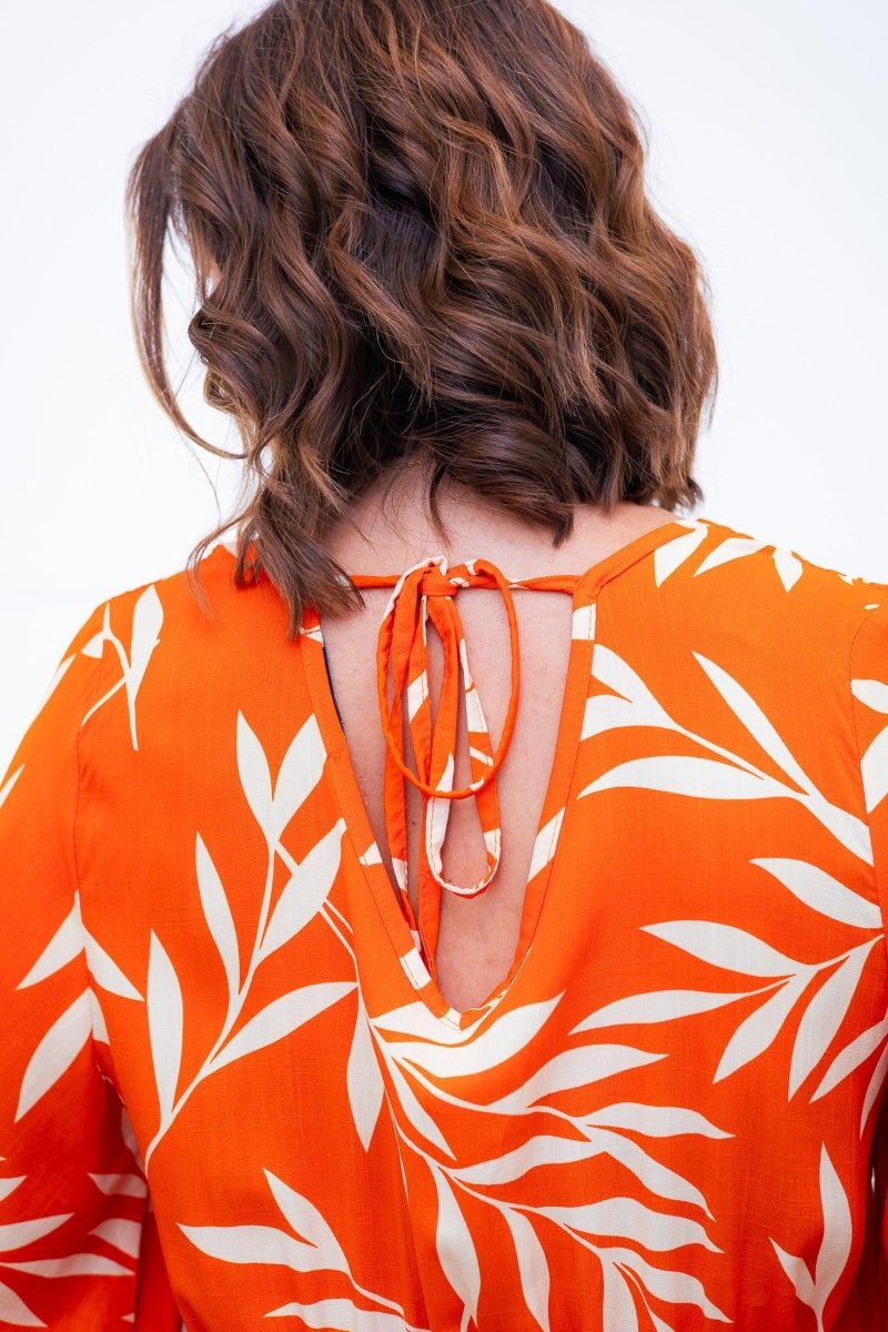 Vestido Sabrina - Decote V Manga Morcego em Viscolinho