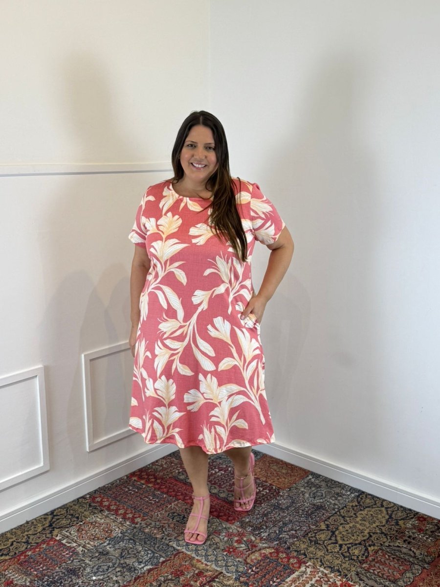 Vestido Sara - Malha Confort Deluxe Midi com Mangas e Bolsos