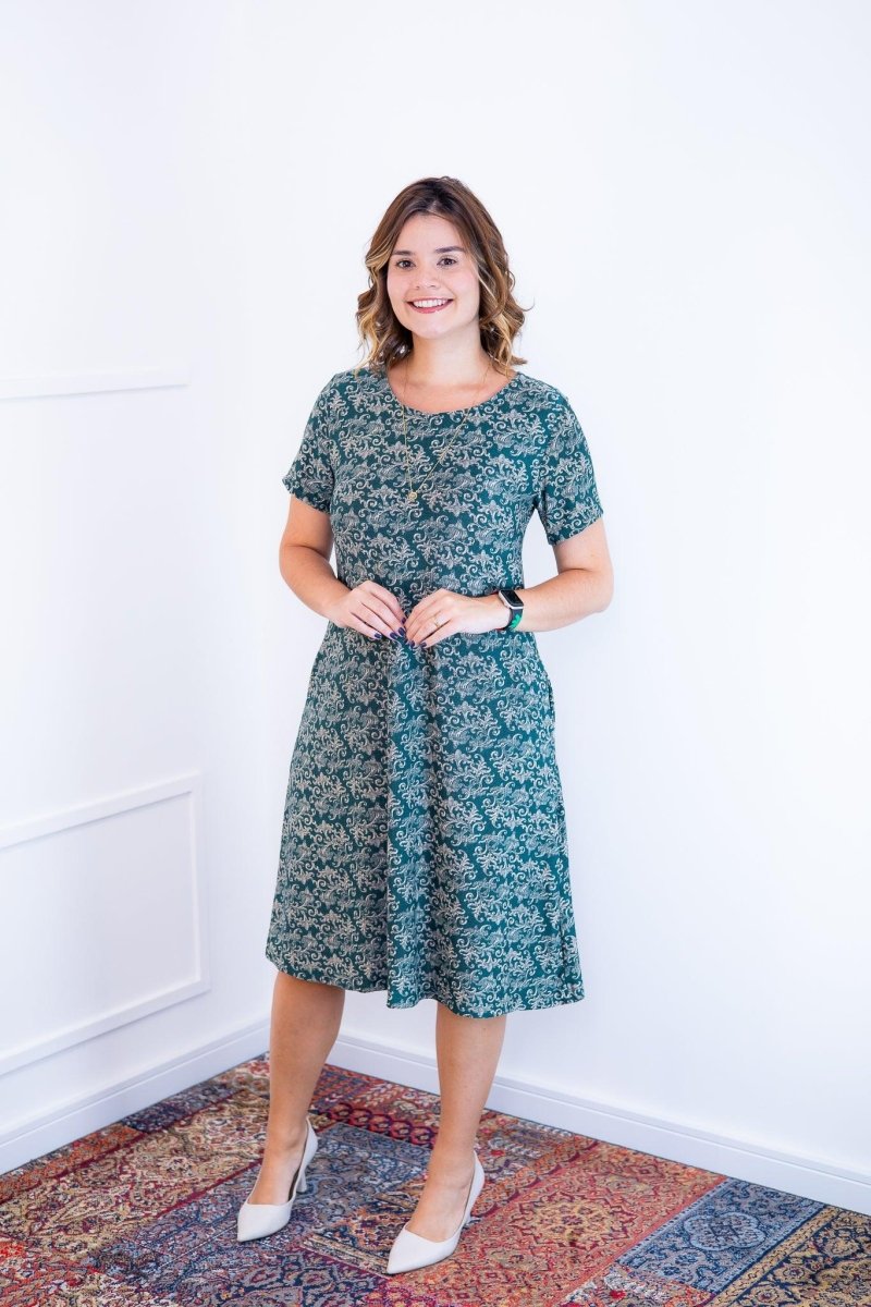 Vestido Sara - Malha Confort Midi com Manga