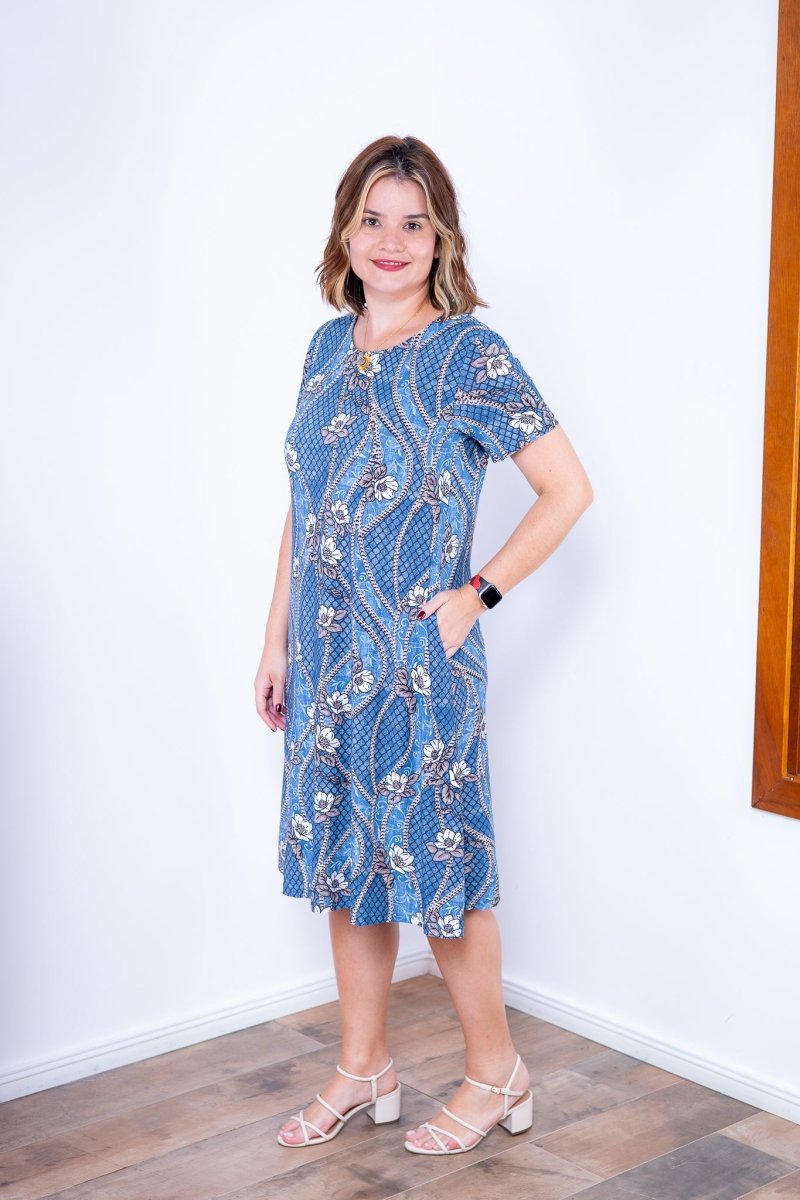 Vestido Sara - Malha Confort Midi com Manga
