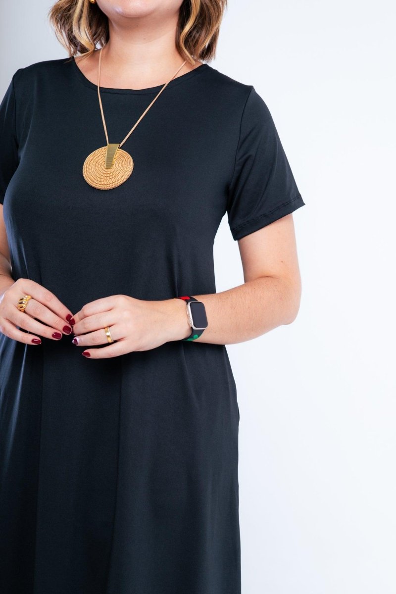 Vestido Sara - Malha Confort Midi com Manga