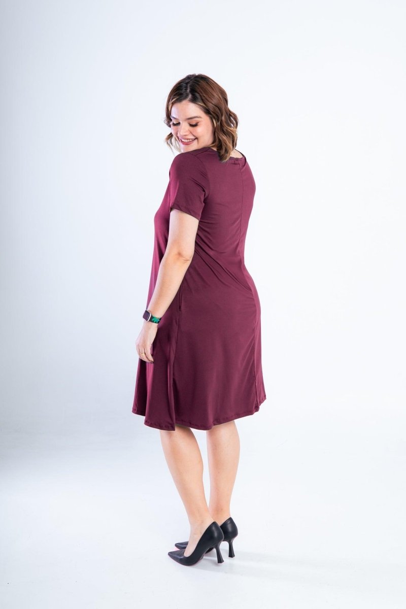 Vestido Sara - Malha Confort Midi com Manga