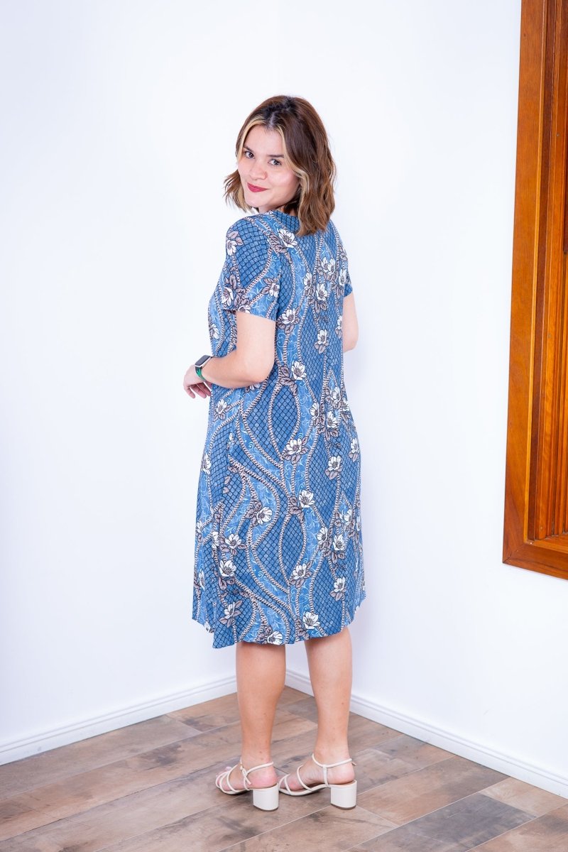 Vestido Sara - Malha Confort Midi com Manga