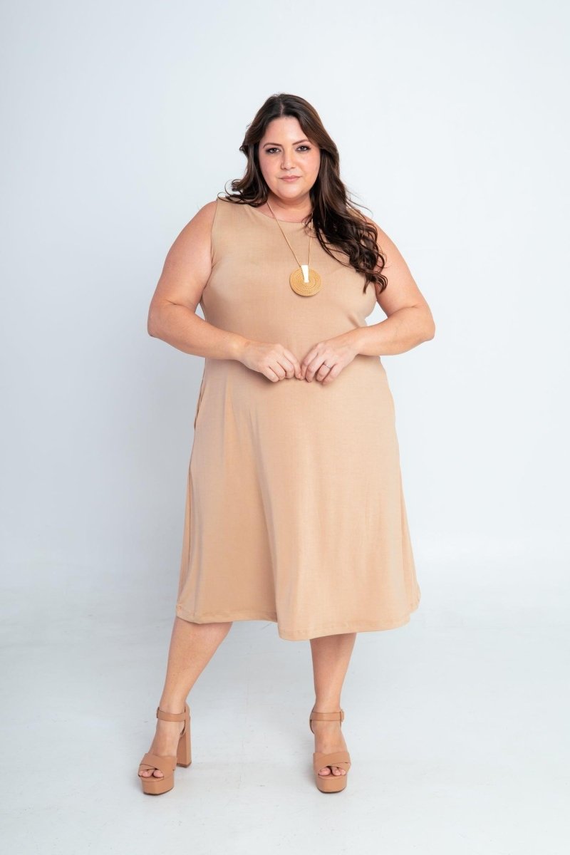 Vestido Sofia - Malha Confort Regata Midi