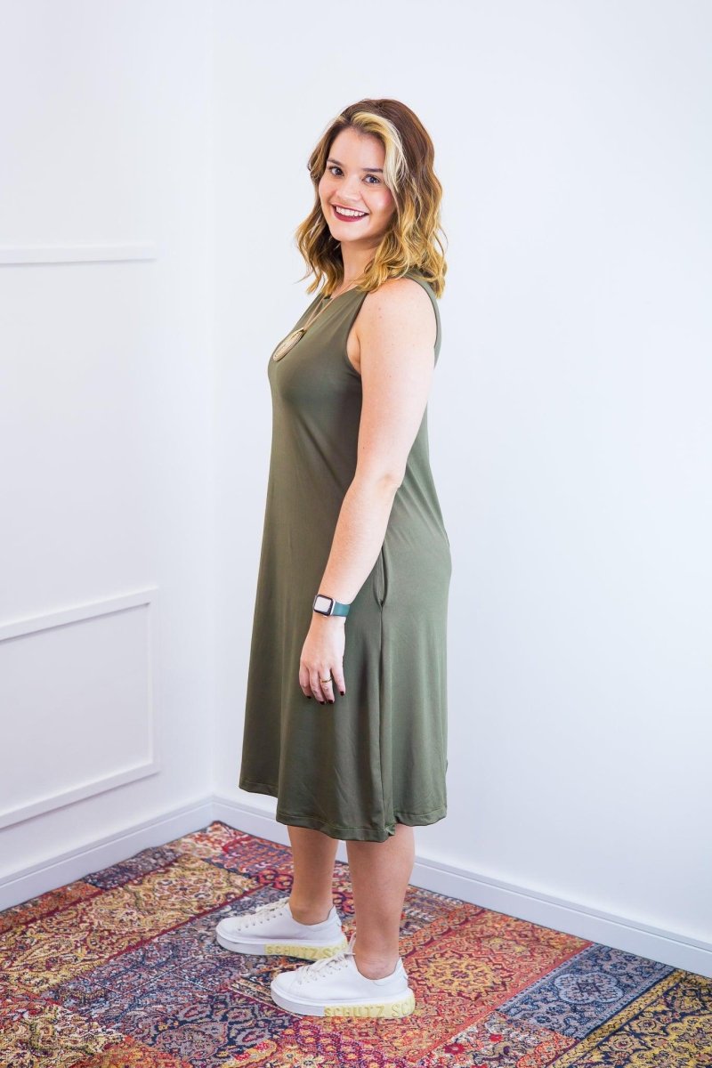 Vestido Sofia - Malha Confort Regata Midi