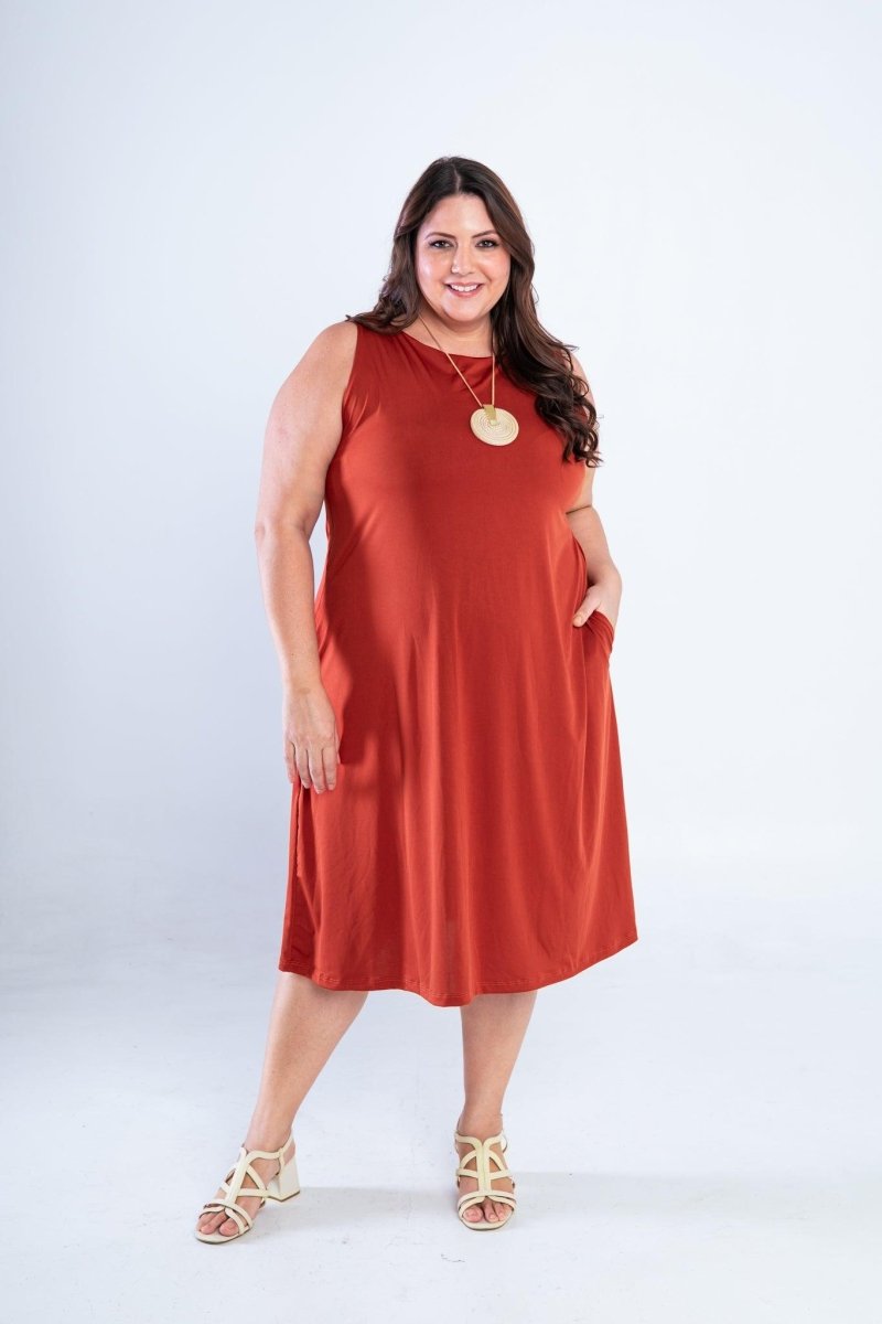 Vestido Sofia - Malha Confort Regata Midi