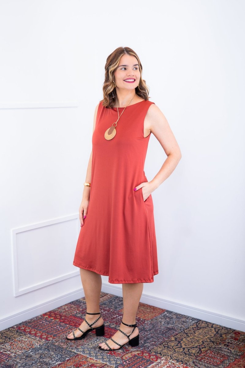 Vestido Sofia - Malha Confort Regata Midi
