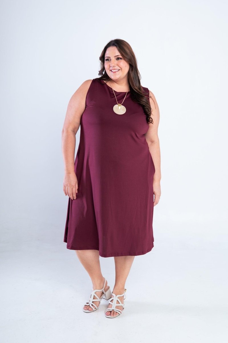 Vestido Sofia - Malha Confort Regata Midi