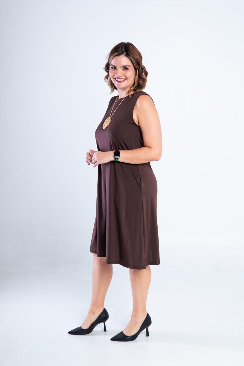 Vestido Sofia - Malha Confort Regata Midi