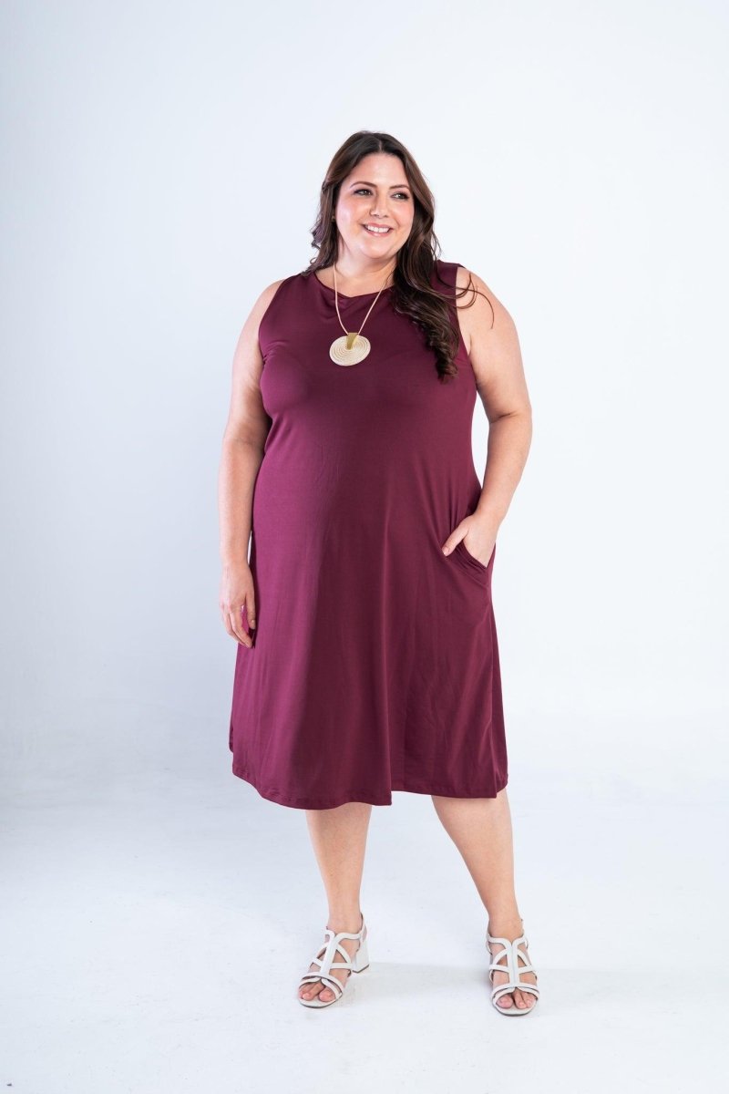 Vestido Sofia - Malha Confort Regata Midi