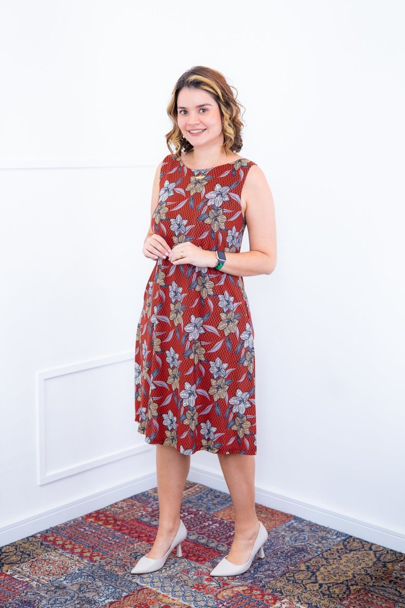 Vestido Sofia - Malha Confort Regata Midi