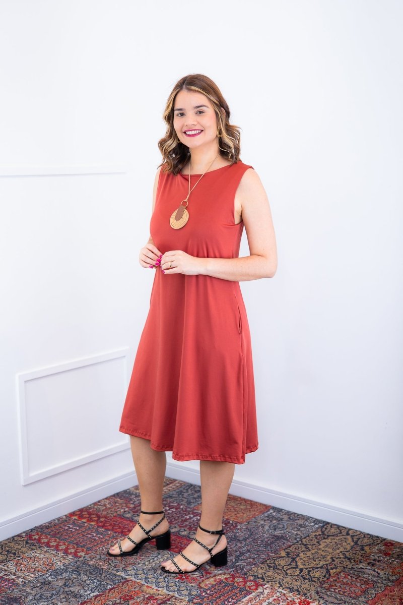 Vestido Sofia - Malha Confort Regata Midi