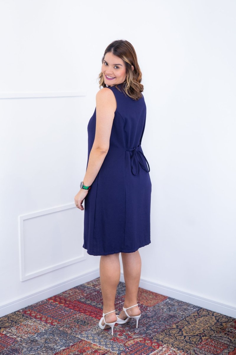 Vestido Vanessa – Midi Regata Ajustável em Viscose Marrant