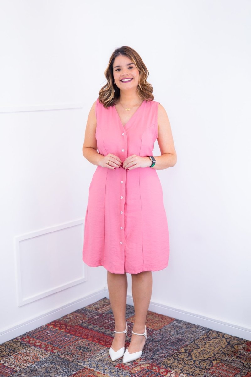 Vestido Vanessa – Midi Regata Ajustável em Viscose Marrant