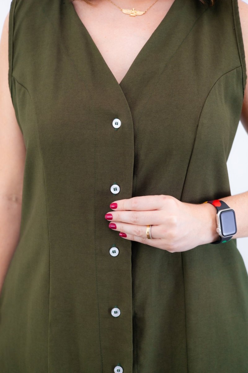 Vestido Vanessa – Midi Regata Ajustável em Viscose Marrant