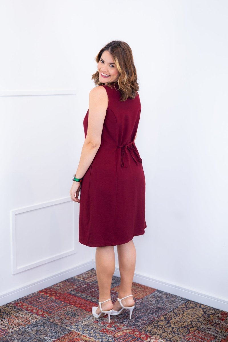 Vestido Vanessa – Midi Regata Ajustável em Viscose Marrant
