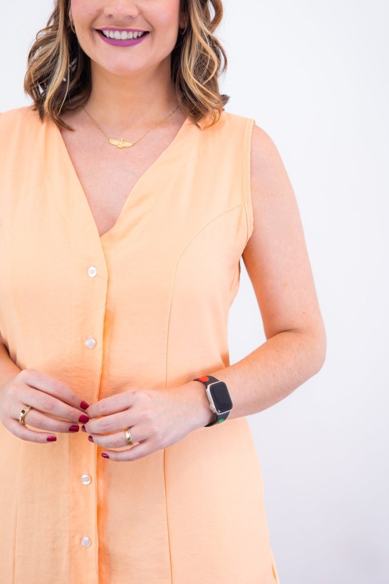 Vestido Vanessa – Midi Regata Ajustável em Viscose Marrant