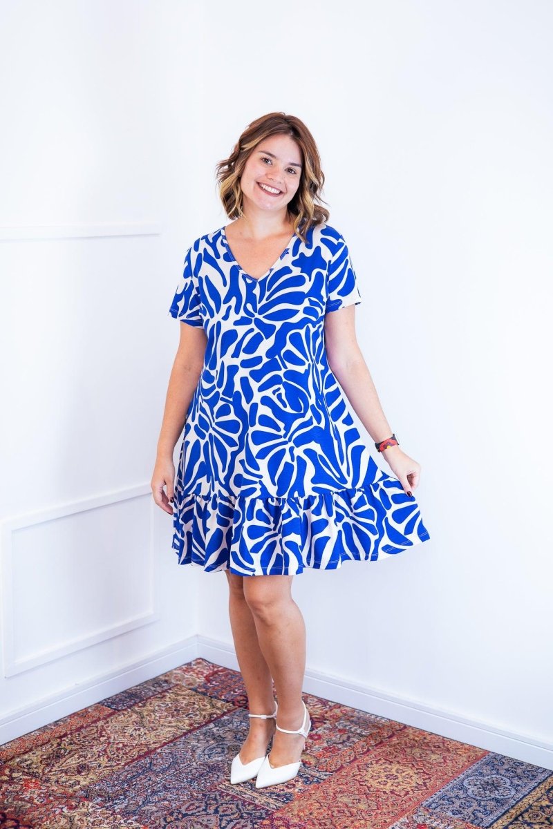 Vestido Verona - Babado Gola V e Manga Curta