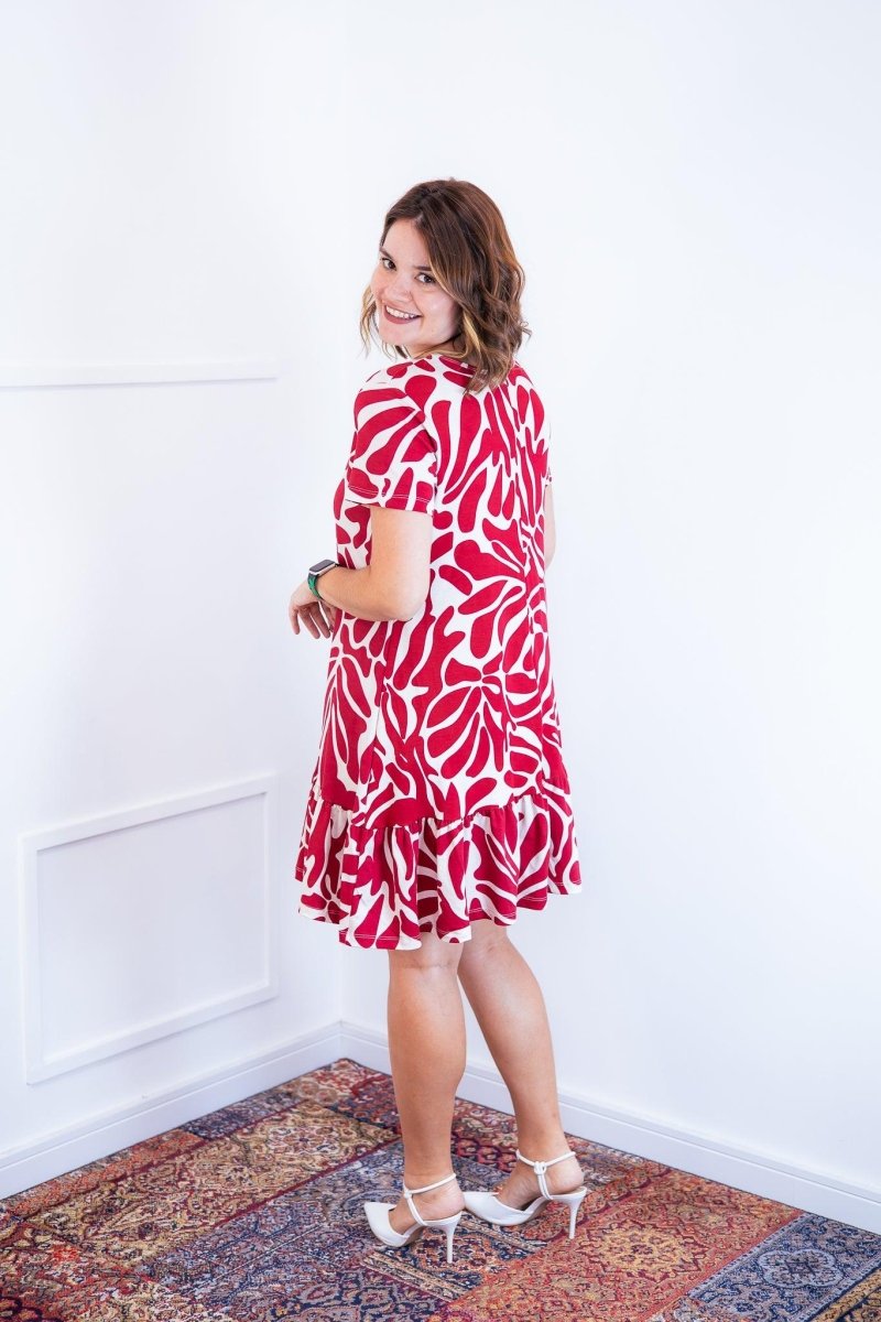 Vestido Verona - Babado Gola V e Manga Curta