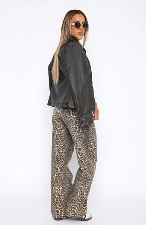 Calça Jeans Leopardo