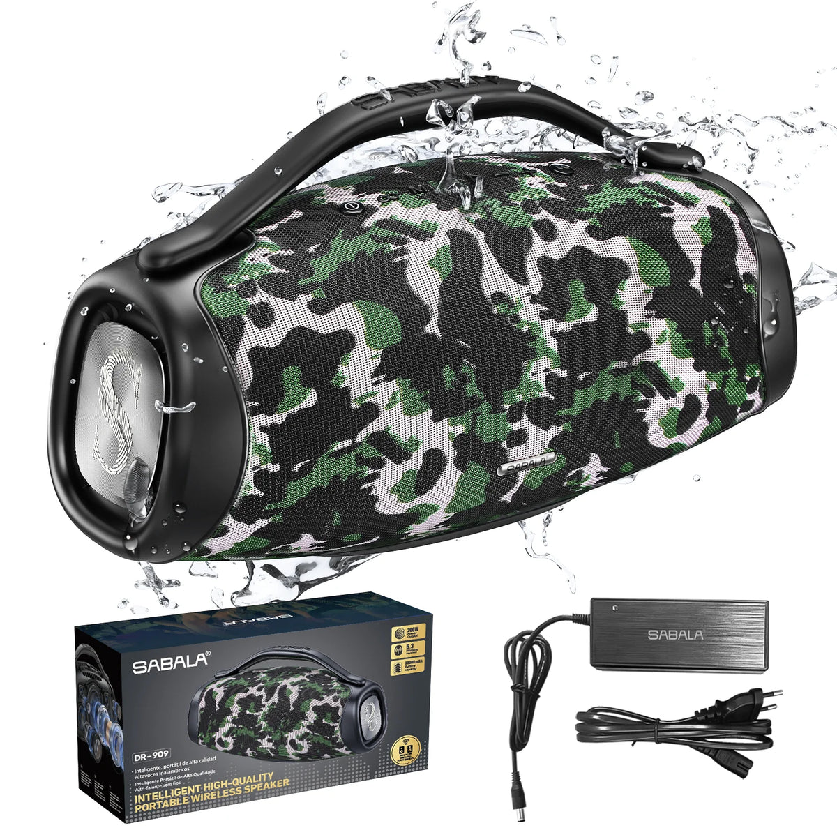 🔥  QUEIMA DE ESTOQUE!! 🔥 Caixa de Som Sabala Boombox DR-909 Bluetooth 200w 39000mah Tws Ipx6.