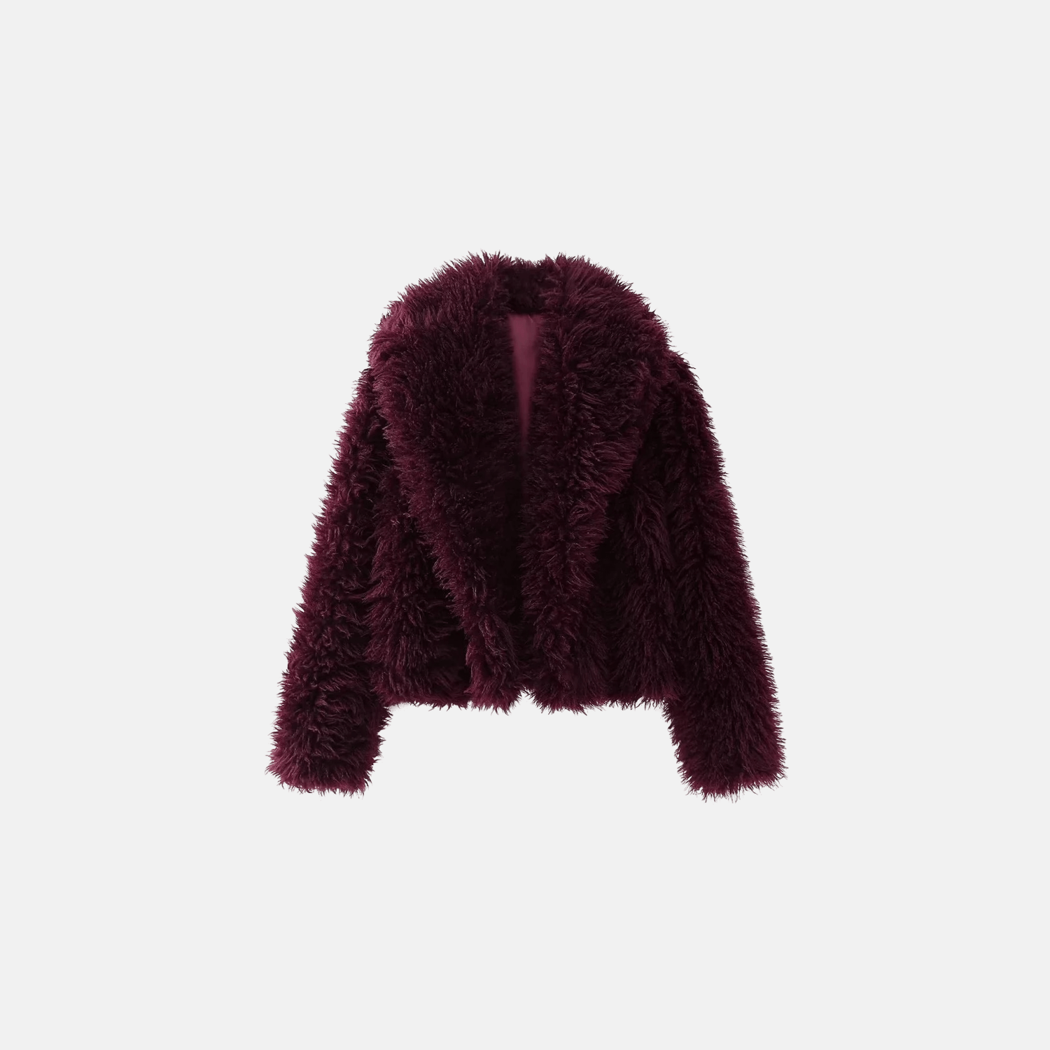 Casaco Feminino de Pelúcia Sintética com Gola Ampla – Gervais