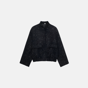 Casaco Dourado de Tweed com Brilho para Festa – Jolivet