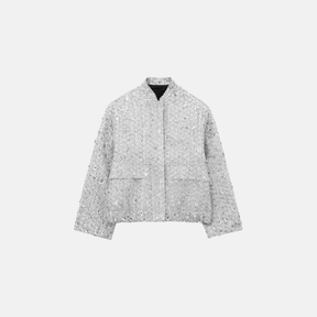 Casaco Dourado de Tweed com Brilho para Festa – Jolivet