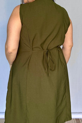 Vestido Vanessa – Midi Regata Ajustável em Viscose Marrant