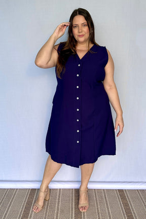 Vestido Vanessa – Midi Regata Ajustável em Viscose Marrant