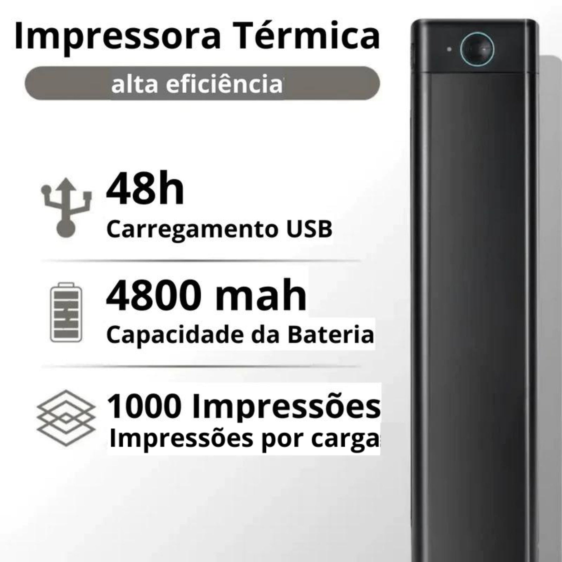 BluPrinter™ - Impressora Portátil + (Refil de Papel e Brinde Surpresa)