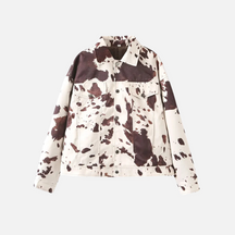 Jaqueta Trucker de Couro Eco Animal Print – Maison