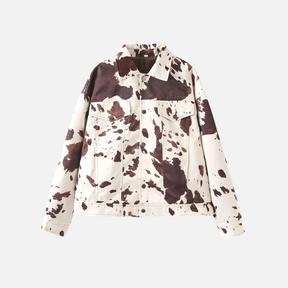 Jaqueta Trucker de Couro Eco Animal Print – Maison