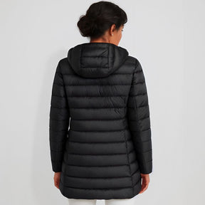 Jaqueta Puffer Feminina Alongada com Capuz e Pluma de Ganso Premium – Pafett