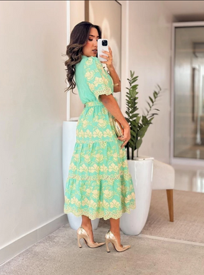 Vestido Viscolinho Bordado