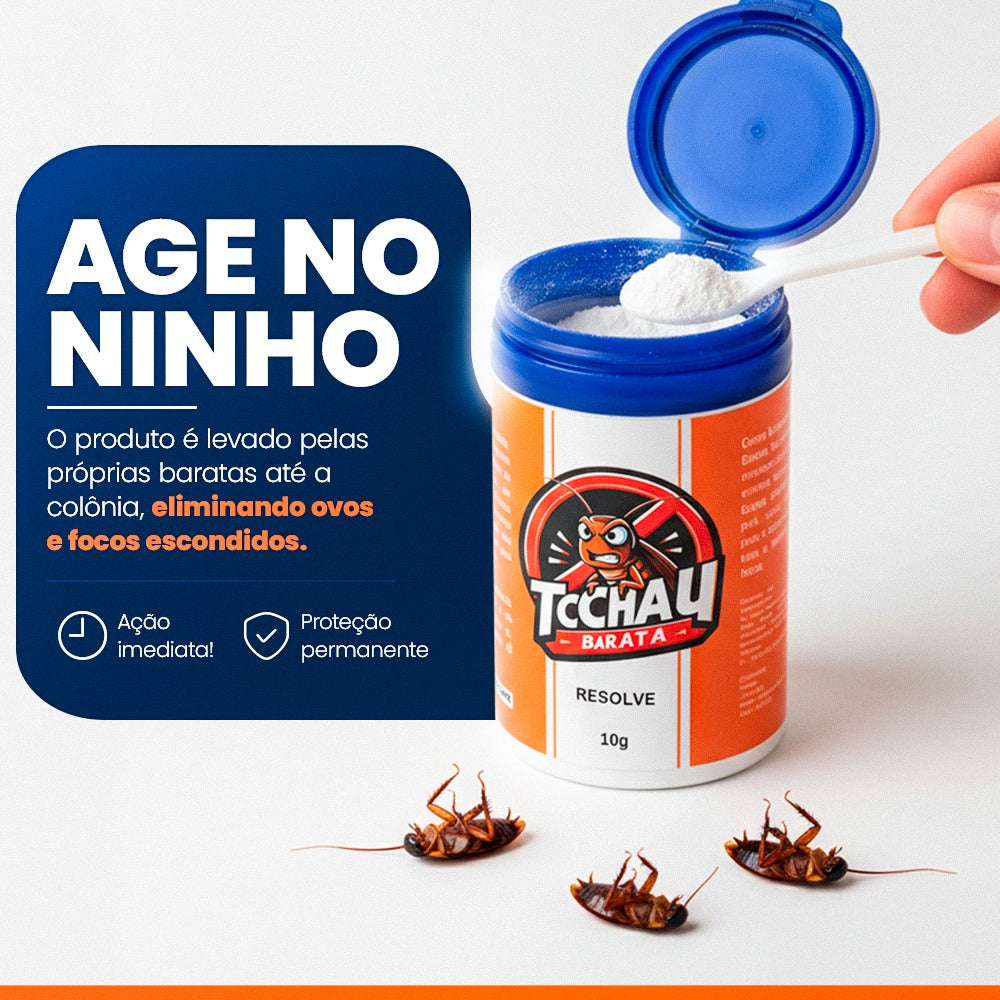 Tchchau Barata™ – Veneno Para Barata com Ação Imediata e Proteção 24h