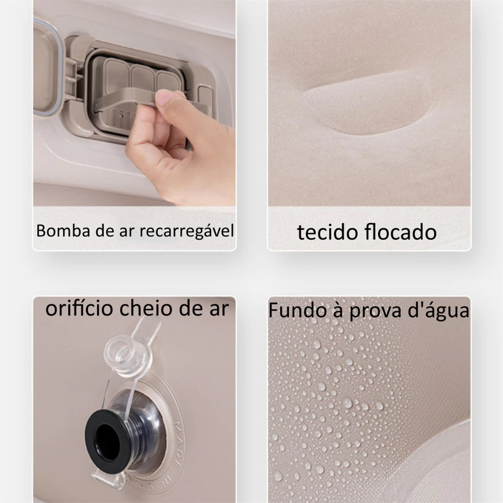 Colchão Inflável Queen Com Bateria De Lítio Integrada