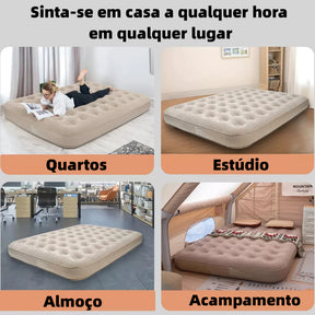 Colchão Inflável Queen Com Bateria De Lítio Integrada