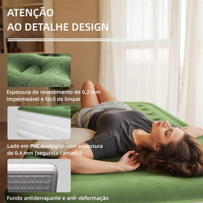 🔥Colchão Inflável Queen Casal Cama De Campanha Bomba Inflável Com Bateria De Lítio Integrada JOYFOX - Oferta limitada!🔥