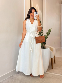 Vestido linho marrant