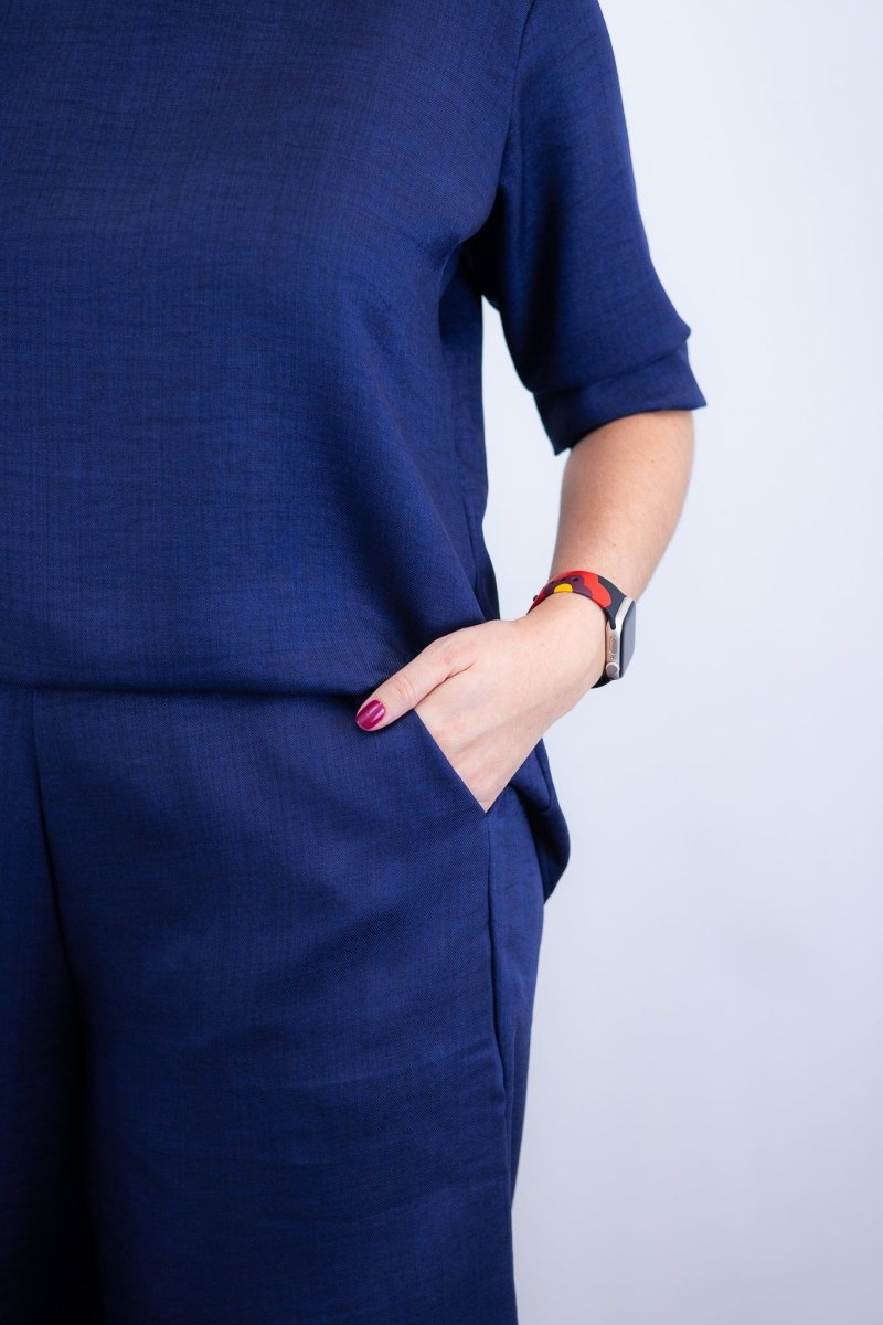 Conjunto Dulce –  Blusa Oversized e Bermuda com Bolsos em Linho Light