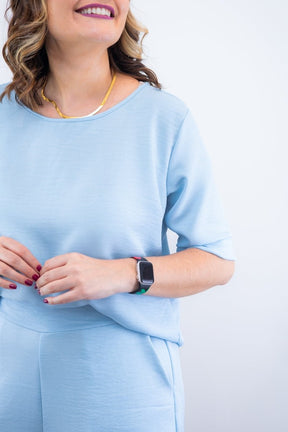 Conjunto Dulce –  Blusa Oversized e Bermuda com Bolsos em Linho Light