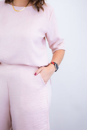 Conjunto Dulce –  Blusa Oversized e Bermuda com Bolsos em Linho Light