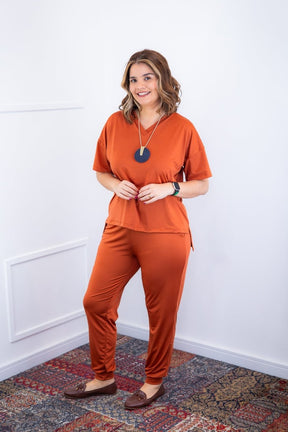 Conjunto Flórida - Malha Confort Calça e Blusa de Gola V