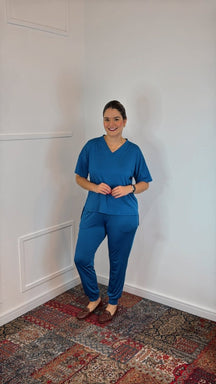 Conjunto Flórida - Malha Confort Calça e Blusa de Gola V