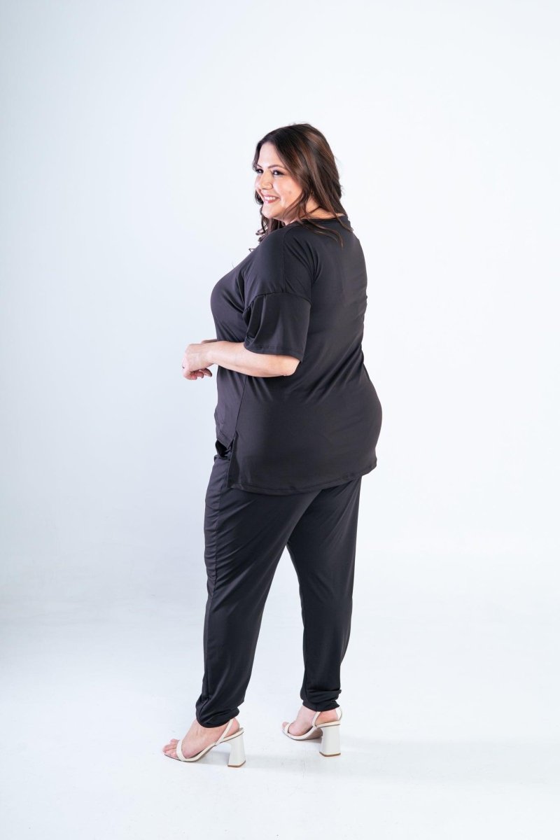 Conjunto Flórida - Malha Confort Calça e Blusa de Gola V