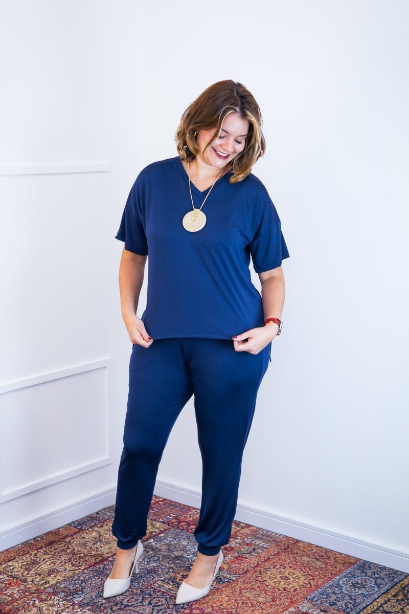 Conjunto Flórida - Malha Confort Calça e Blusa de Gola V