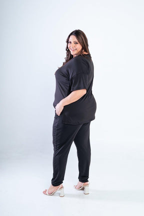 Conjunto Flórida - Malha Confort Calça e Blusa de Gola V