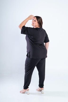 Conjunto Flórida - Malha Confort Calça e Blusa de Gola V